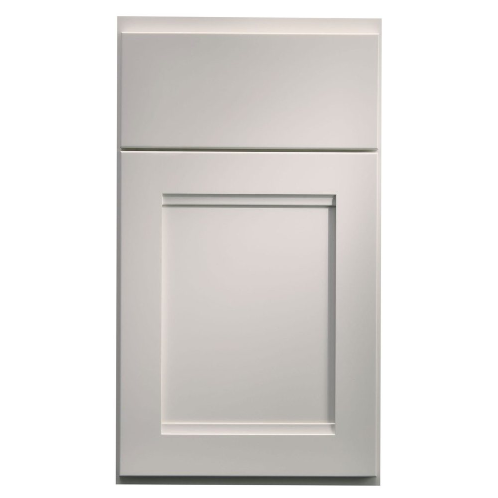 Crystal Benton cabinet door in Frosty White on PGM