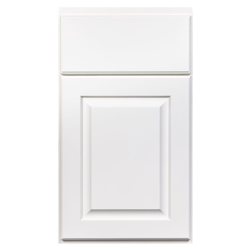 Crystal Cahill cabinet door in Frosty White on PGM