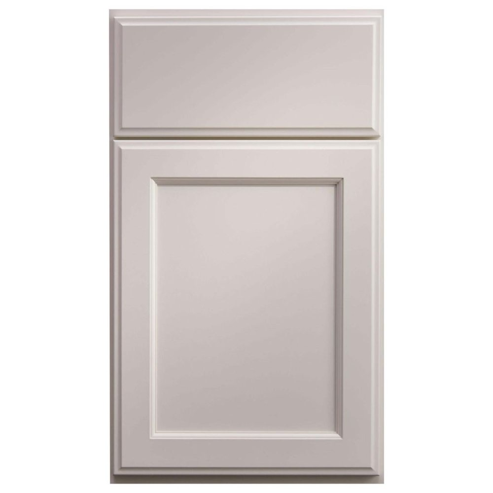 Crystal French Villa Square cabinet door in Frosty White on PGM