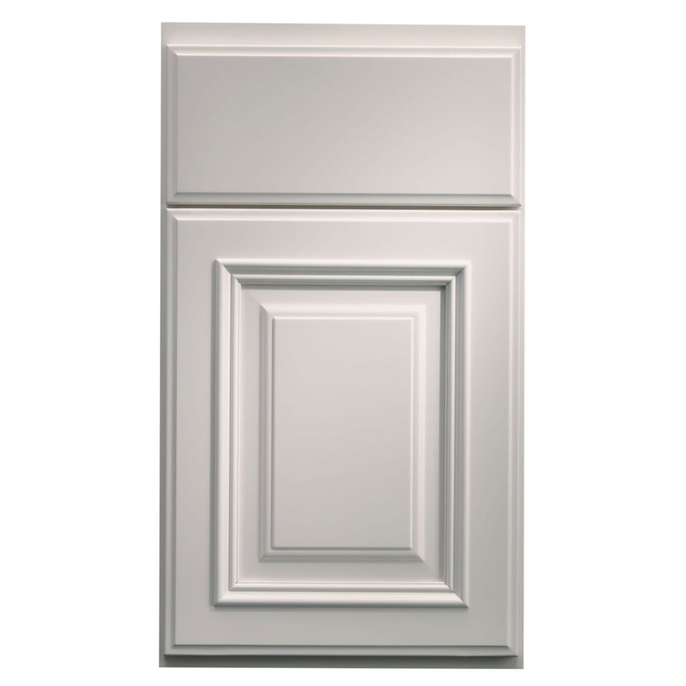 Crystal Grandview cabinet door in Frosty White on PGM