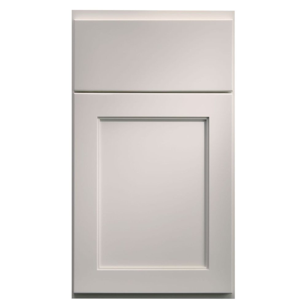 Crystal Madison cabinet door in Frosty White on PGM