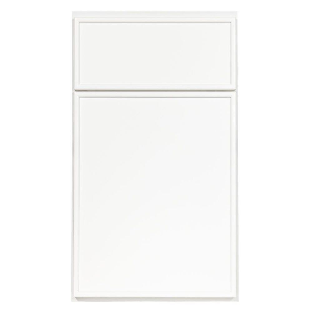Crystal Marquee Half Round cabinet door in Frosty White