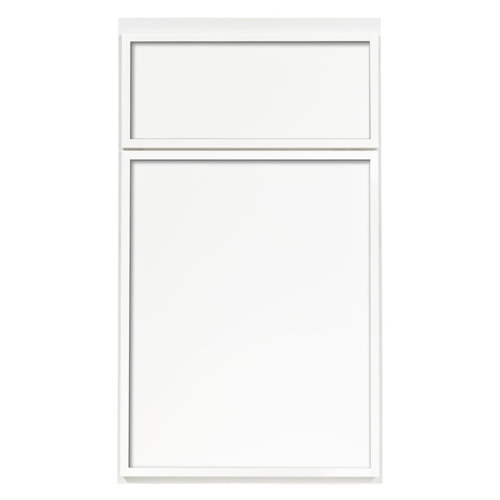 Crystal Marquee Half Square cabinet door in Frosty White