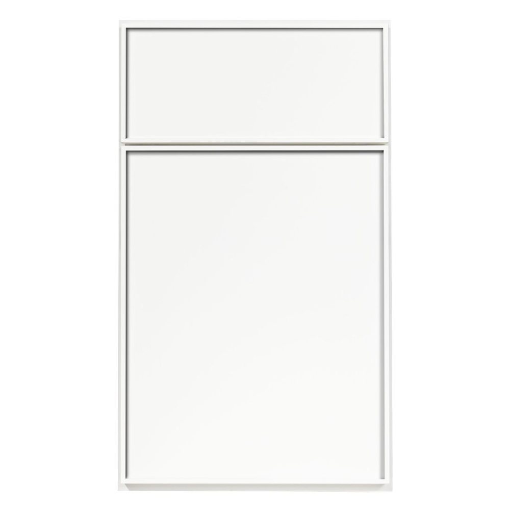 Crystal Marquee Quarter Square cabinet door in Frosty White