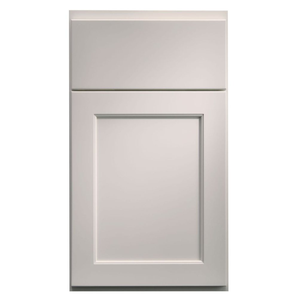 Crystal Preston cabinet door in Frosty White on PGM