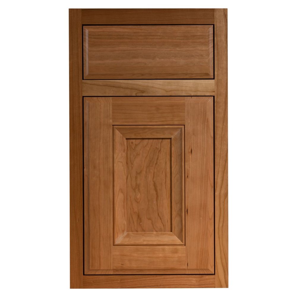 Crystal Saint Croix cabinet door in natural on Cherry