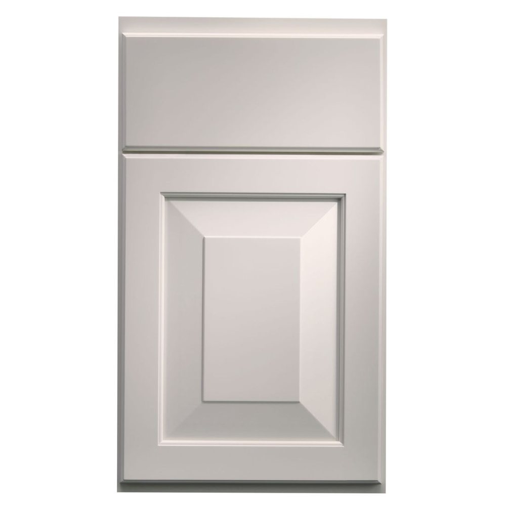 Crystal Salinas cabinet door in Frosty White on PGM