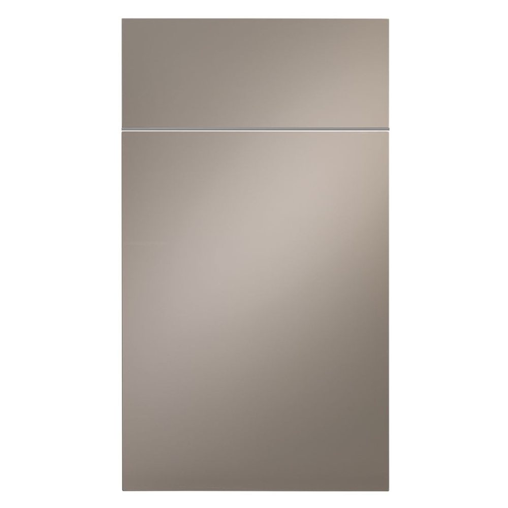 Crystal Soho cabinet door in Stone Grey UV Lacquered