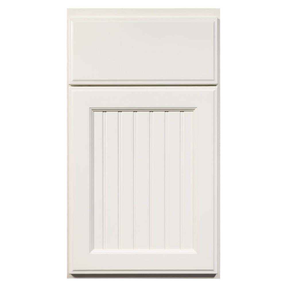 Crystal Somerset cabinet door in Frosty White on PGM