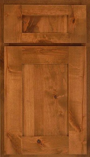 Great Northern Shakertown IV Grande cabinet door in the maker's catalogue finish