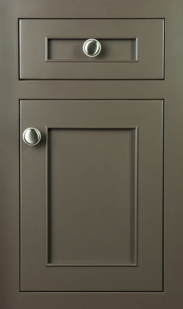Plain & Fancy Austere cabinet door — Maple · Java · flush inset