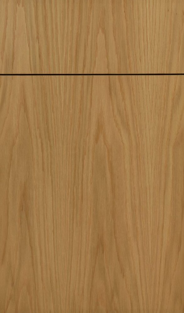 Plain & Fancy Contempo cabinet door — White Oak · Honey Spice · full overlay
