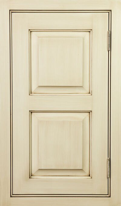 Plain & Fancy Duke cabinet door in Custom Color on paint grade maple