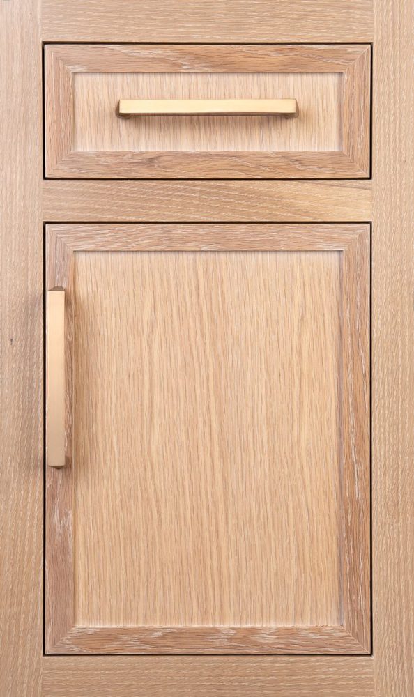 Plain & Fancy Millbrook II cabinet door — flush inset · Rift Cut Wht Oak · Montane · Matte