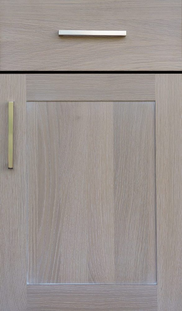 Plain & Fancy Quaker cabinet door — rift cut white oak · lynx