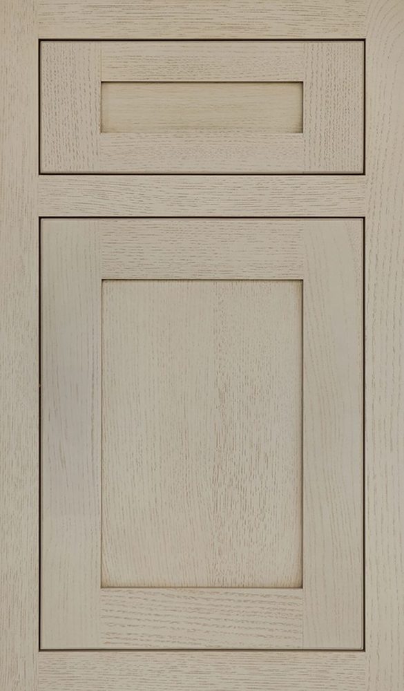 Plain & Fancy Quaker cabinet door — rift cut white oak · glacier