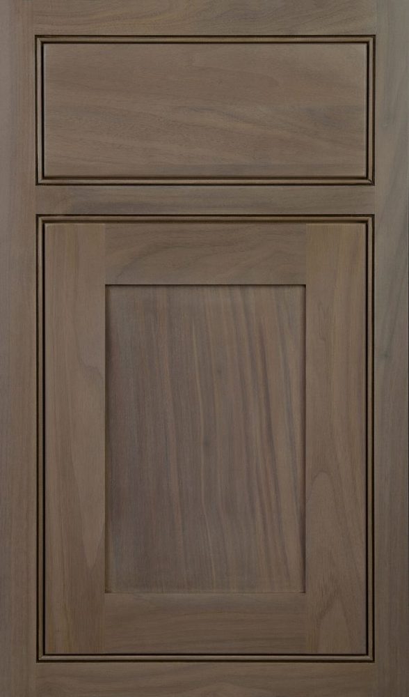 Plain & Fancy Quaker cabinet door — Walnut · Thicket · beaded inset