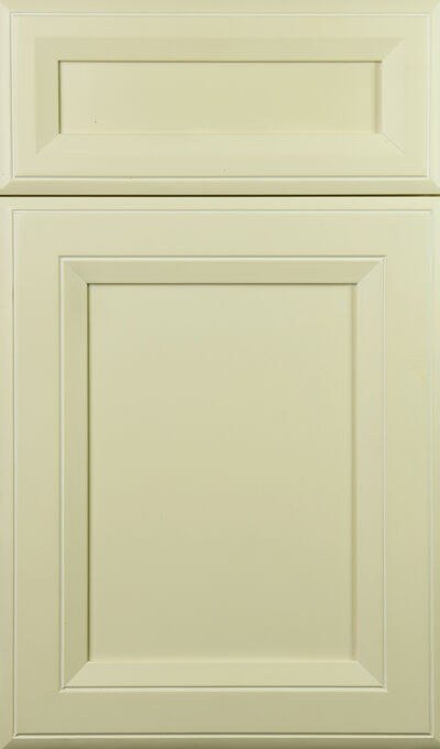 Plain & Fancy Soho cabinet door in Cashmere on paint grade maple