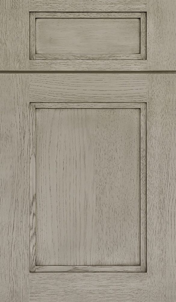 Plain & Fancy Taliesan cabinet door — Rift Cut White Oak · full overlay · Tundra · nohdware
