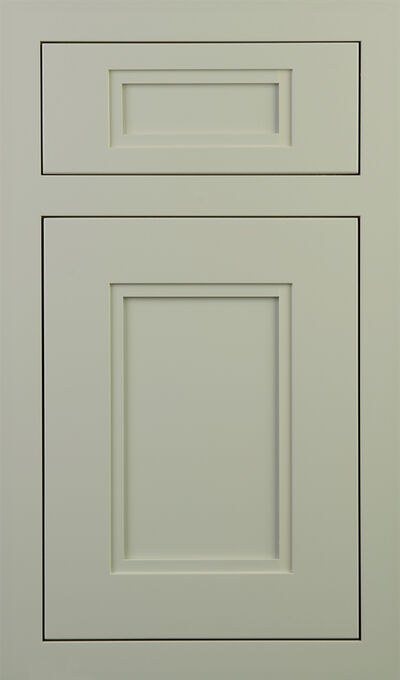 Plain & Fancy Taliesan cabinet door in Twilight on paint grade maple