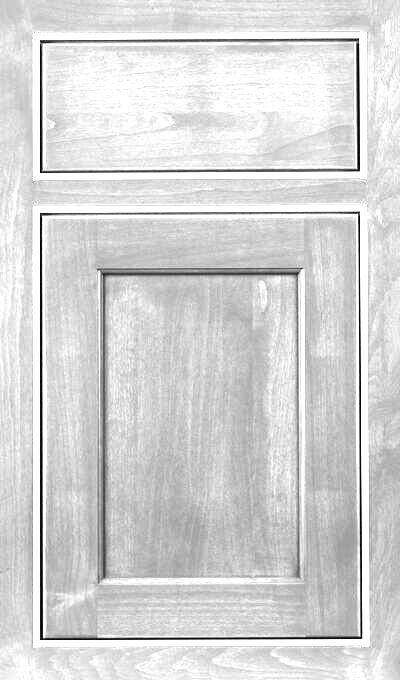 Plain & Fancy Vogue With Metal Inset door previewed in Alabaster