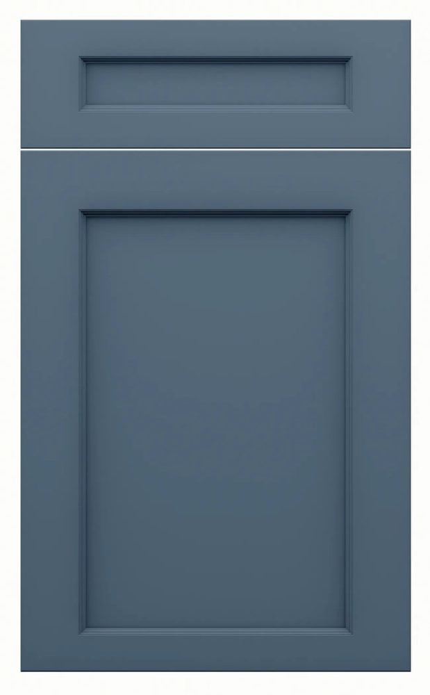St. Martin Greenfield door in Ocean Blue — St. Martin render