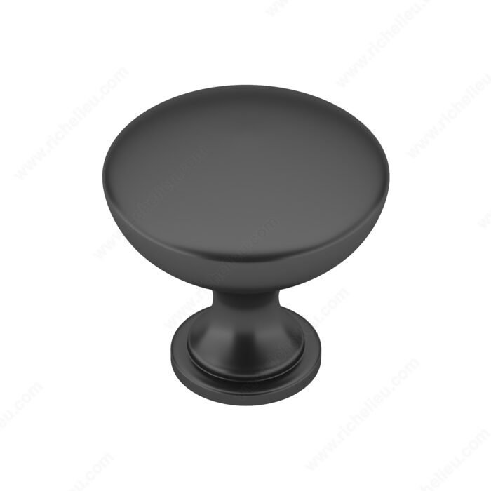 Richelieu Modern Metal Knob 9041 in Matte Black — product photo