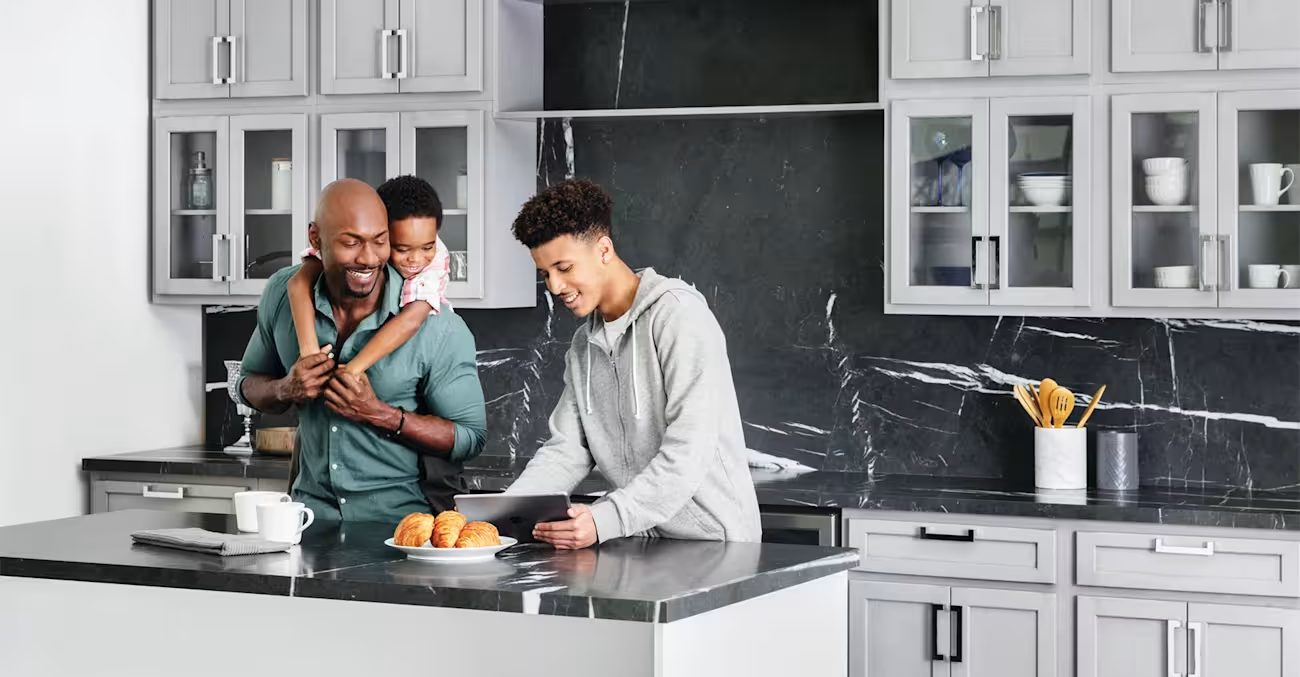 Fabuwood Metro in Mist kitchen — manufacturer photo