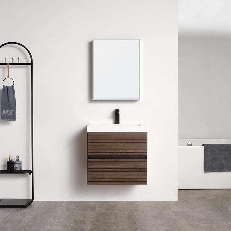 Blossom Annecy vanity in Dark Walnut Strip, 24 inch