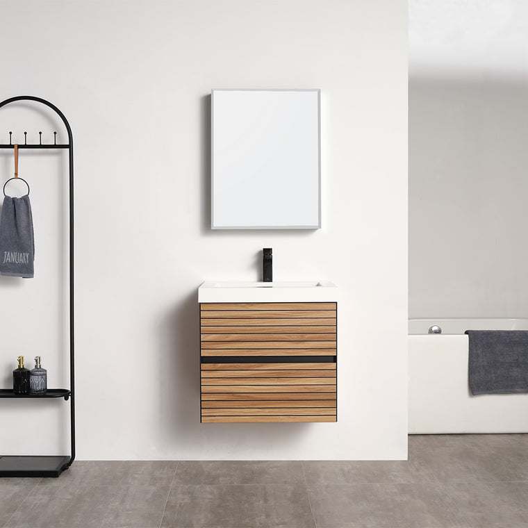 Blossom Annecy bathroom vanity, 24 inch, in Maple Strip
