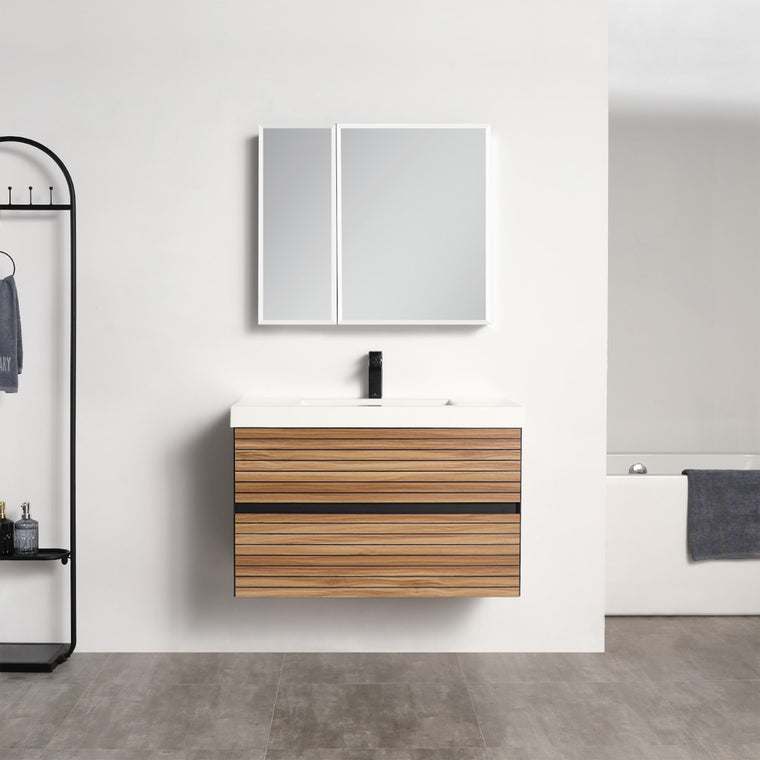 Blossom Annecy bathroom vanity, 36 inch, in Maple Strip