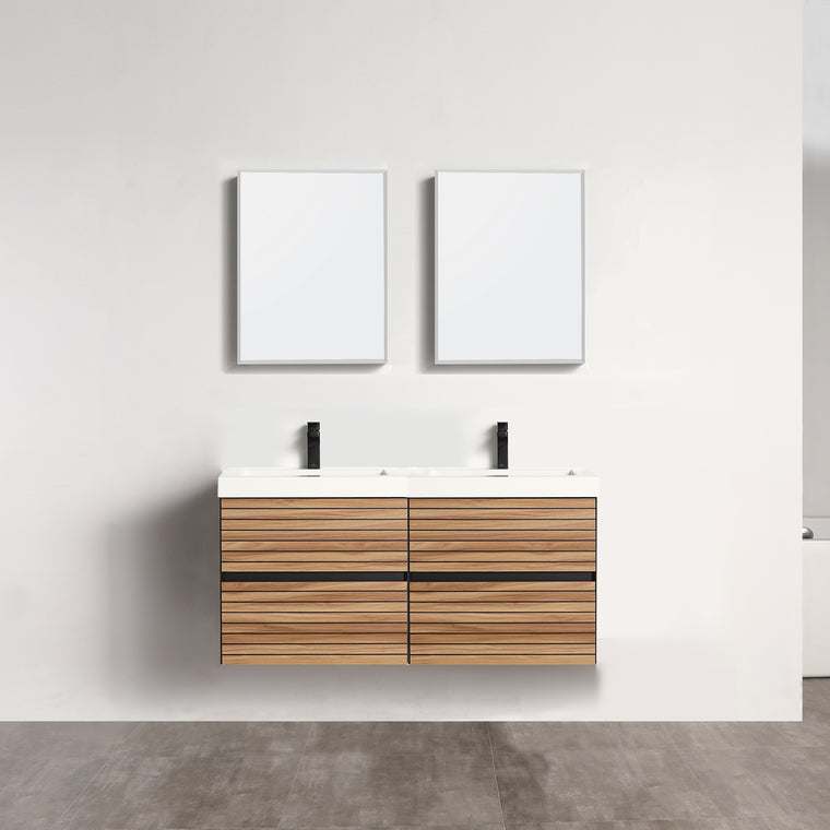 Blossom Annecy bathroom vanity, 48 inch, in Maple Strip