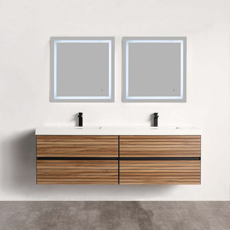 Blossom Annecy bathroom vanity, 72 inch, in Maple Strip