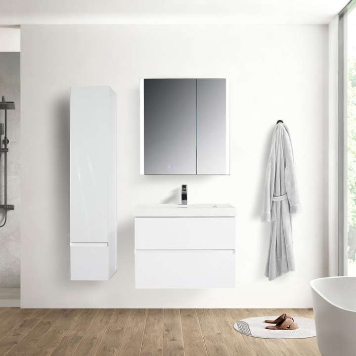 Blossom Assisi bathroom vanity, 30 inch, in Glossy White