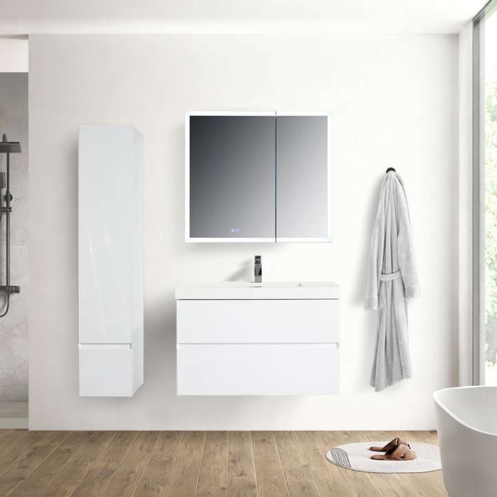 Blossom Assisi bathroom vanity, 36 inch, in Glossy White