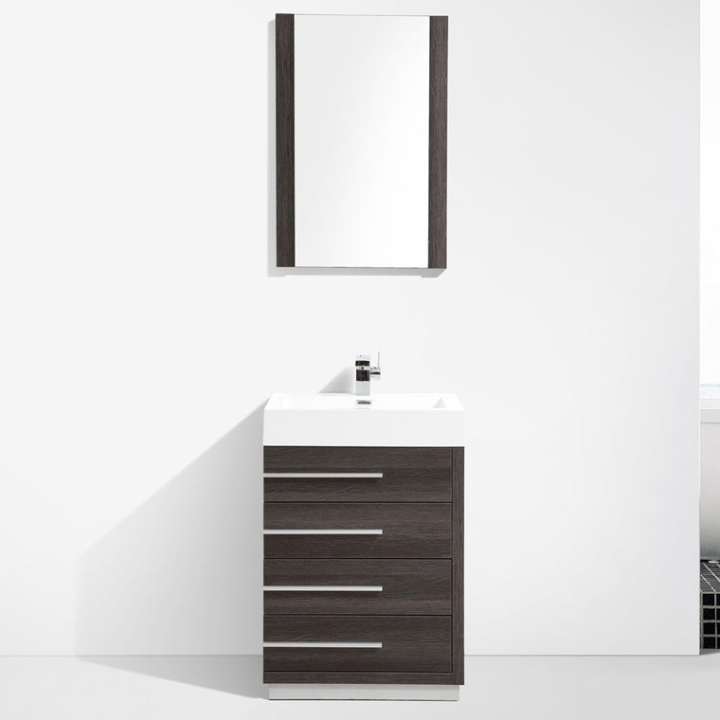 Blossom Barcelona bathroom vanity, 24 inch, in Dark Oak