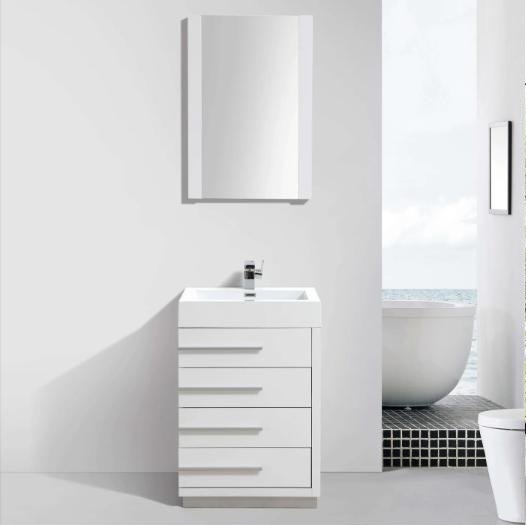 Blossom Barcelona vanity in Glossy White