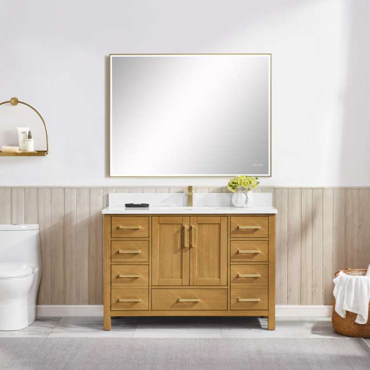 Blossom Basel bathroom vanity, 48 inch, in Ivory Oak