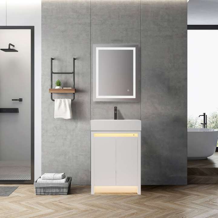 Blossom Capri bathroom vanity, 24 inch, in Glossy White