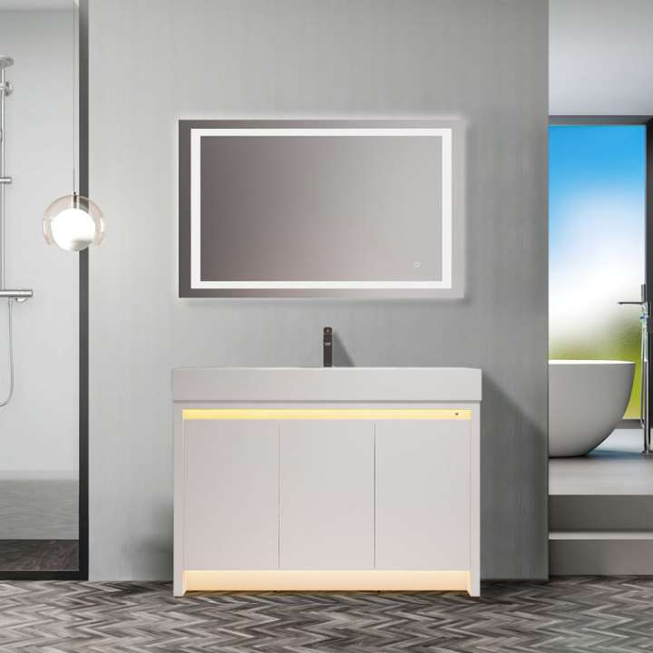 Blossom Capri bathroom vanity, 48 inch, in Glossy White
