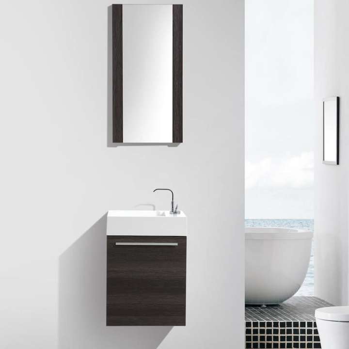 Blossom Colmar vanity in Dark Oak, 18 inch