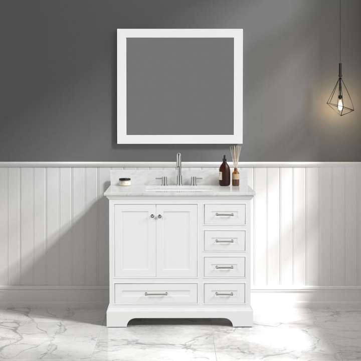 Blossom Copenhagen bathroom vanity, 36 inch, in Matte White