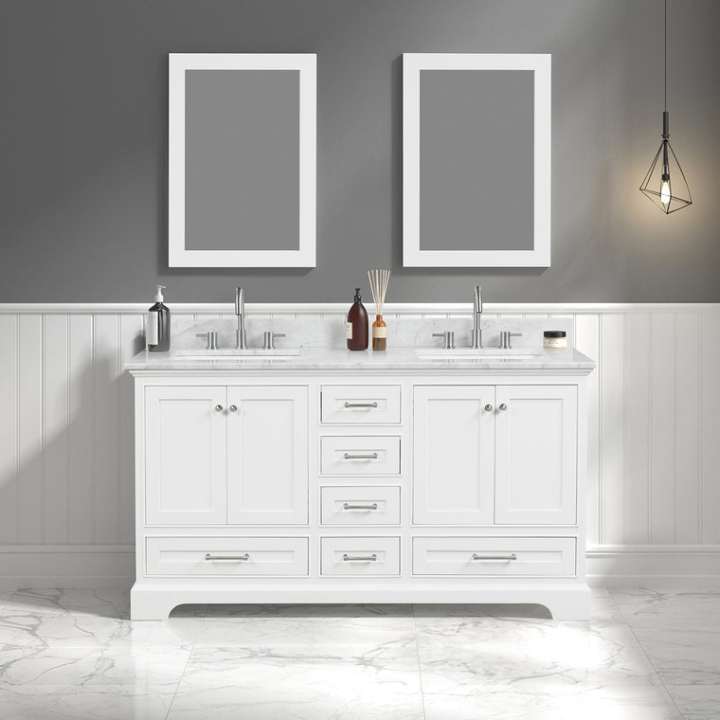 Blossom Copenhagen bathroom vanity, 60 inch, in Matte White