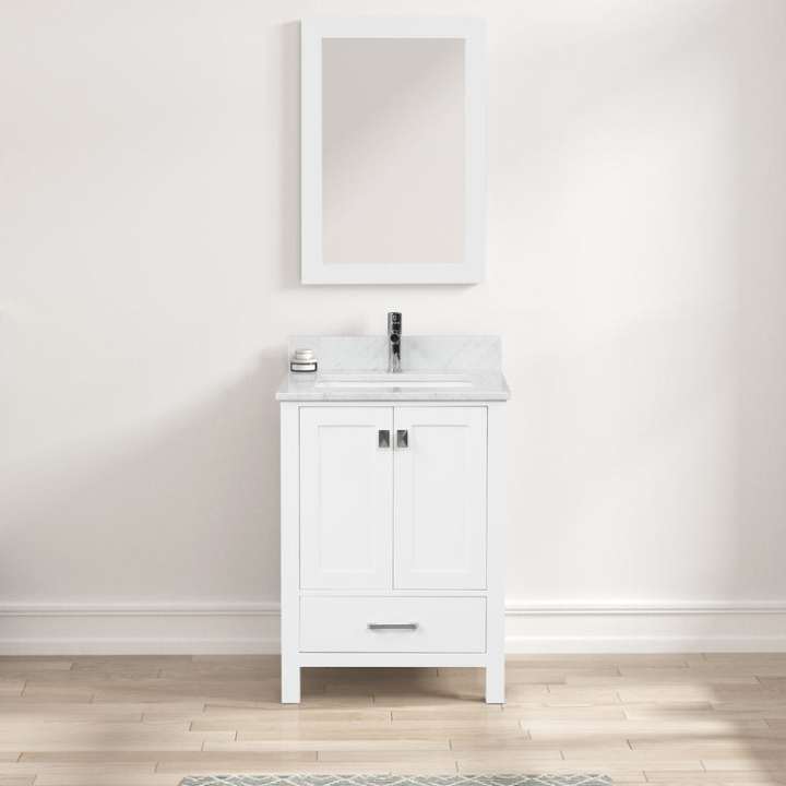 Blossom Geneva bathroom vanity, 24 inch, in Matte White