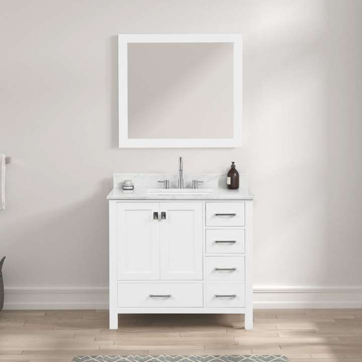 Blossom Geneva bathroom vanity, 36 inch, in Matte White