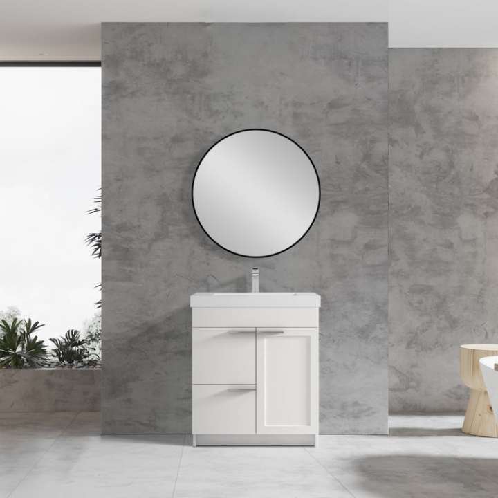 Blossom Hanover bathroom vanity, 30 inch, in Matte White