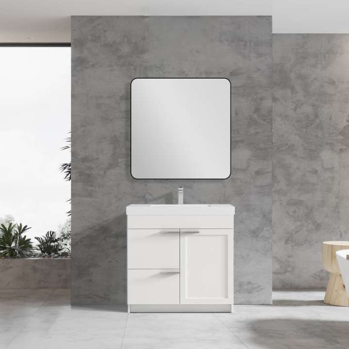 Blossom Hanover bathroom vanity, 36 inch, in Matte White