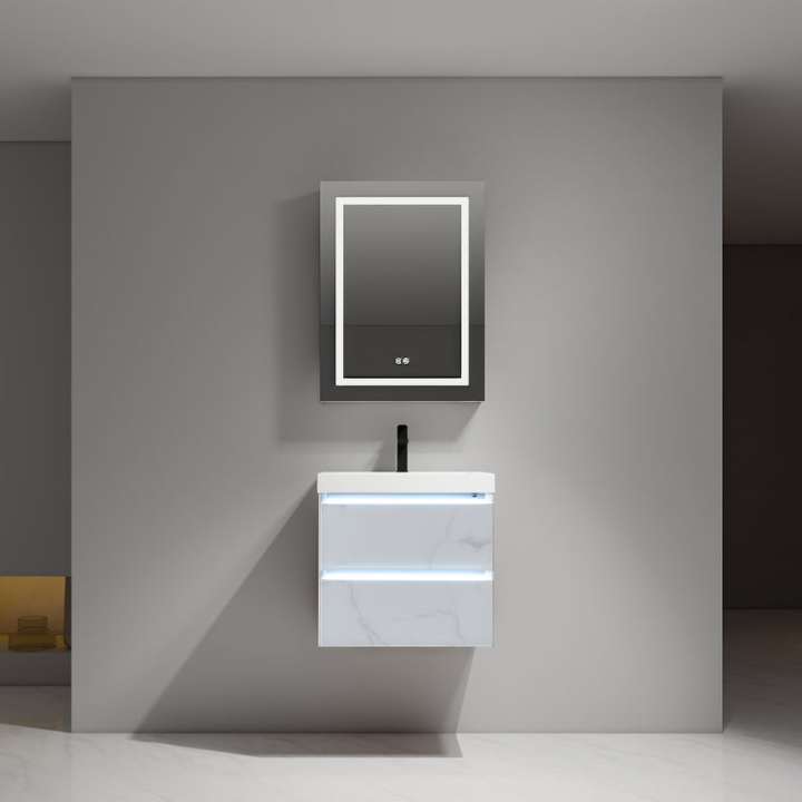 Blossom Jena bathroom vanity, 24 inch, in Calacatta White
