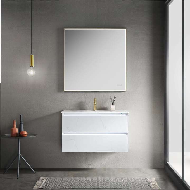 Blossom Jena bathroom vanity, 36 inch, in Calacatta White