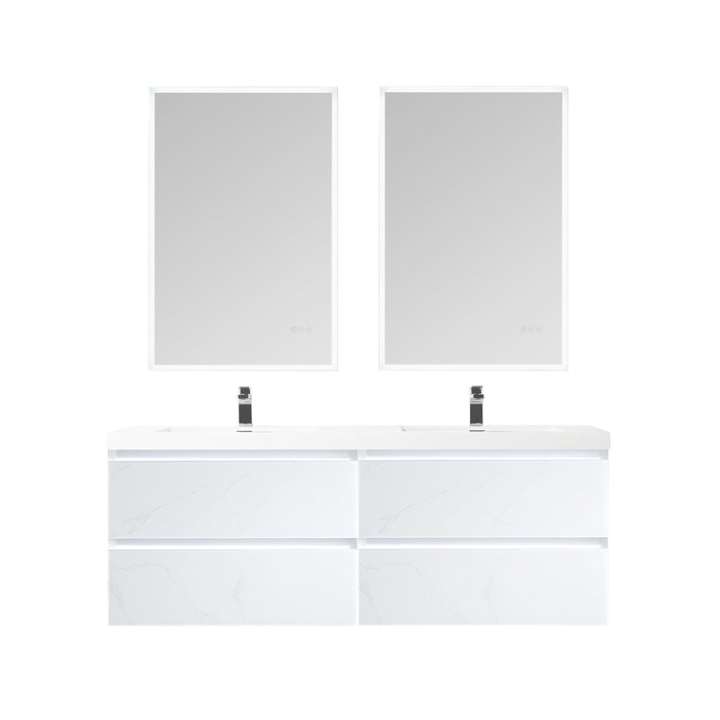 Blossom Jena bathroom vanity, 60 inch, in Calacatta White